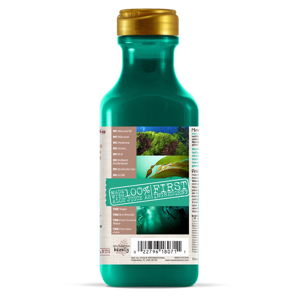 "Maui Moisture Color Protection + Sea Minerals Shampoo, Protect -Treated Tresses with Rich, Pure Algae, and Sea Kelp, Non-GMO, 13 Fl Oz"