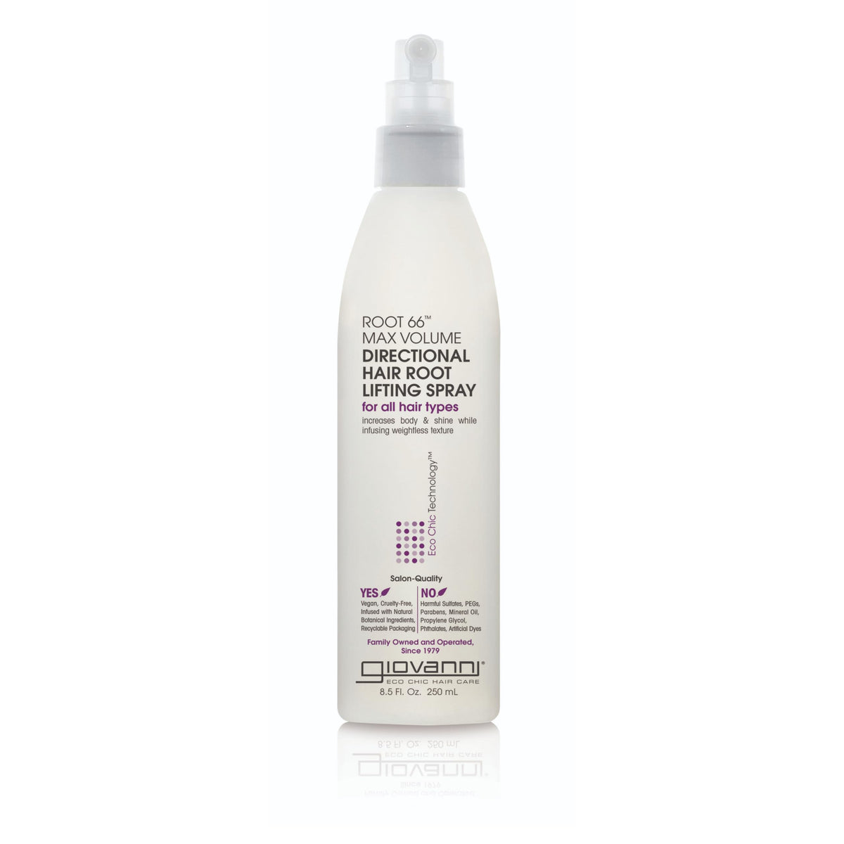 GIOVANNI Eco Chic Root 66 Max Volume Spray for Fine Hair, 8.5 oz