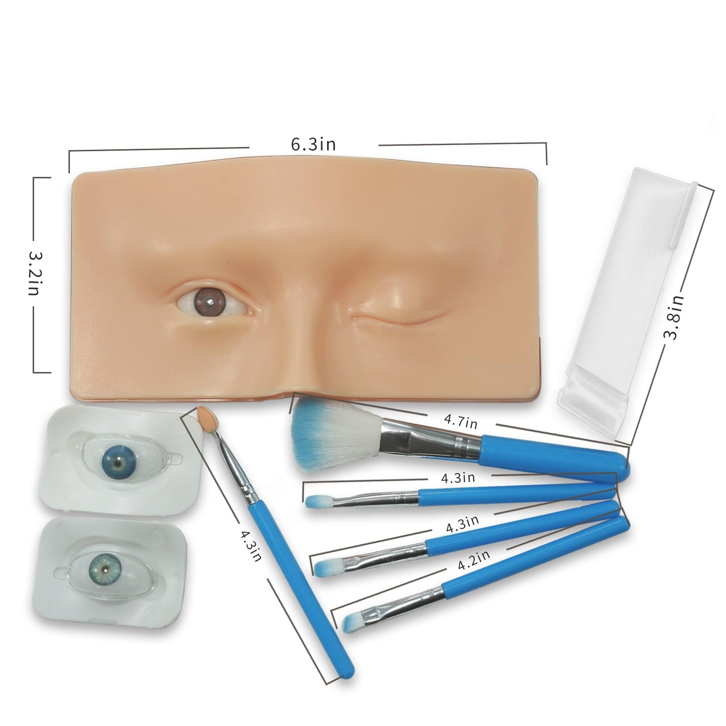 GETPUCHRA Makeup Practice face Eye Makeup Silicone Makeup Practice Board Realistic Face Model Makeup Practice Mask,With Replaceable Eyes (Eye makeup Beauty & Personal Care getpuchra