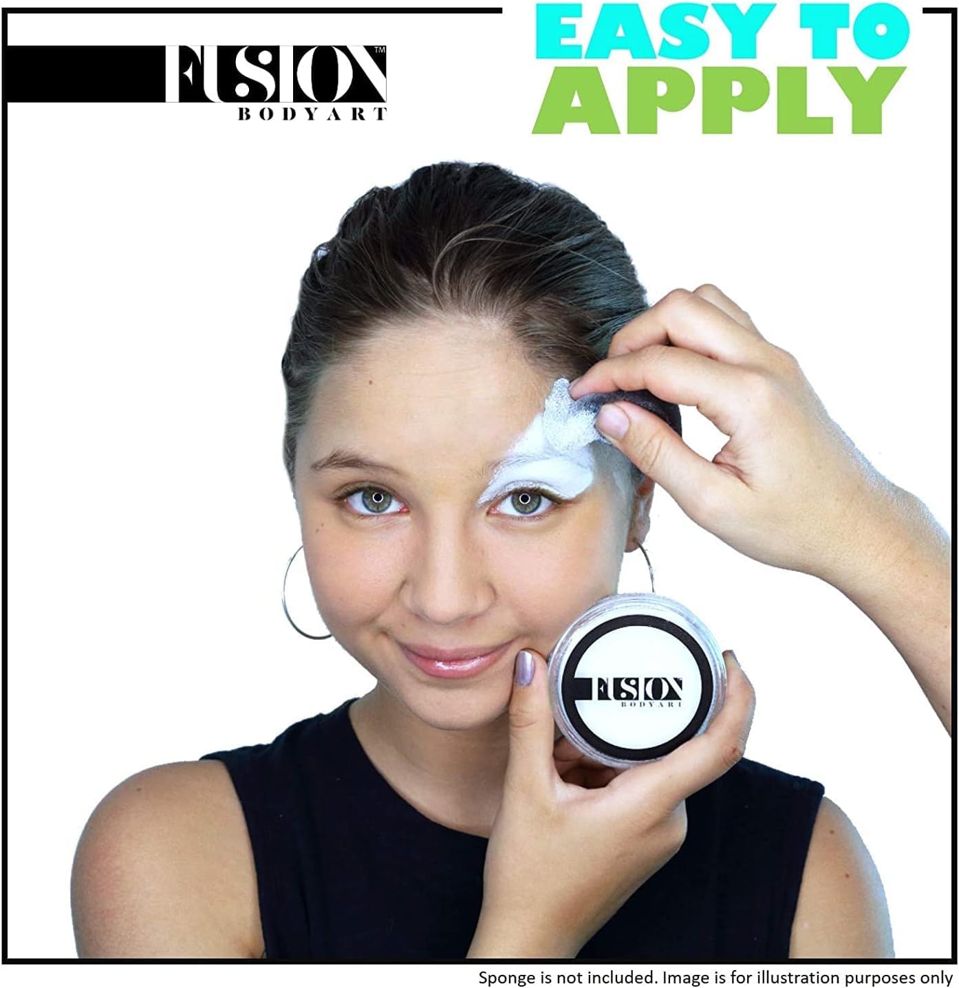 Fusion Body Art Face Paint | PRO Paraffin White (32gm), Professional Quality Water Activated Face and Body Paint Supplies Single Makeup Cake Beauty & Personal Care FUSION BODY ART
