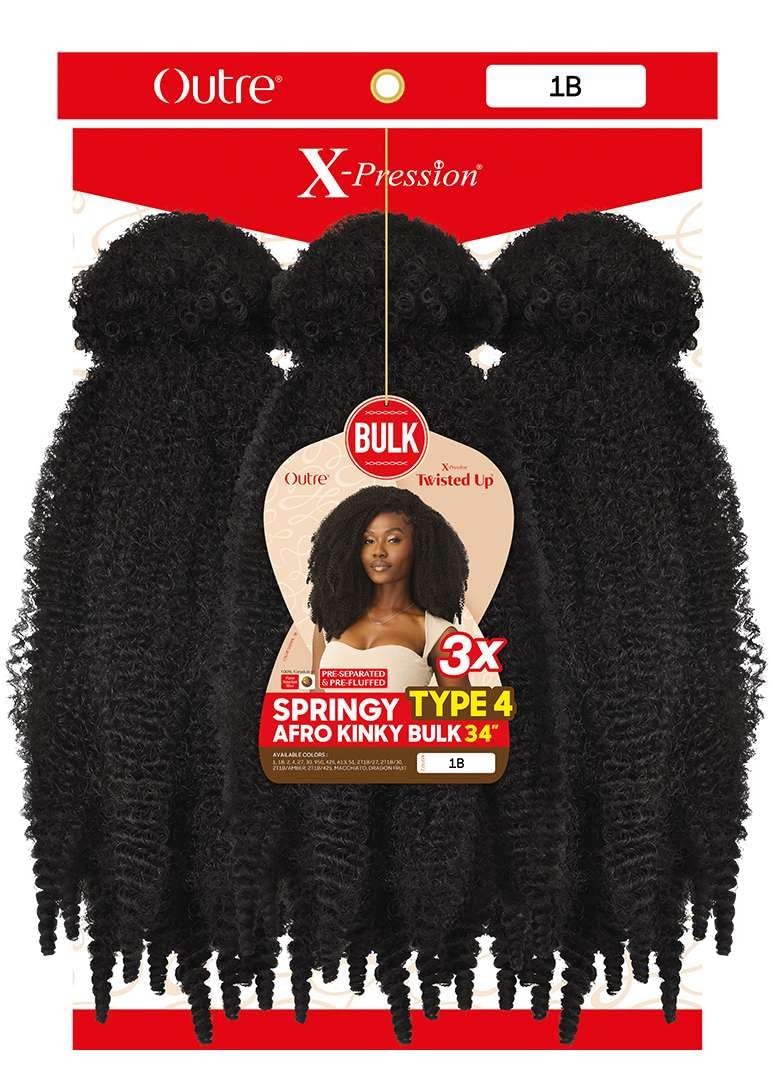Outre X-Pression Twisted Up - Springy Type 4 Kinky Bulk 34" 3X (2T1B/425)
