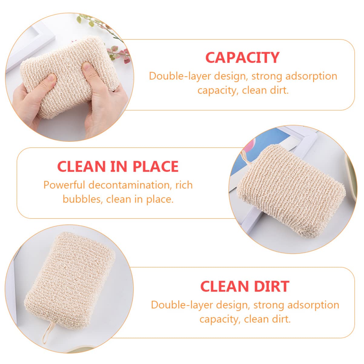 4 Pcs Moisturize The Bath Loufa Puff Scrubber Exfoliating Loofah Sponge Kids Bath Shower Pouf Balls Exfoliating Sponge Shower Loofah Sponge Child Beauty and Personal Care Cabilock