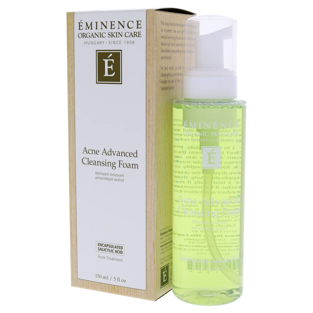 Eminence Acne Advanced Cleansing Foam for Unisex - 5 oz Cleanser Beauty & Personal Care Eminence