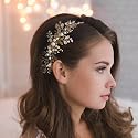 Kercisbeauty Wedding Bridal Bridesmaids Flower Girl Crystal and Pearl Side Hair Comb Slide Headpiece Long Curly Bun Hair Accessories for Prom (Rose Beauty & Personal Care Kercisbeauty