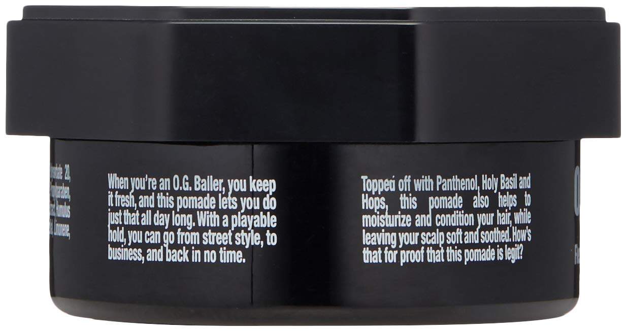 GIBS Grooming OG Baller Pomade- Flex Hold Medium Shine- With Holy Basil Oil, & Panthenol For Men, 3 oz Beauty & Personal Care GIBS