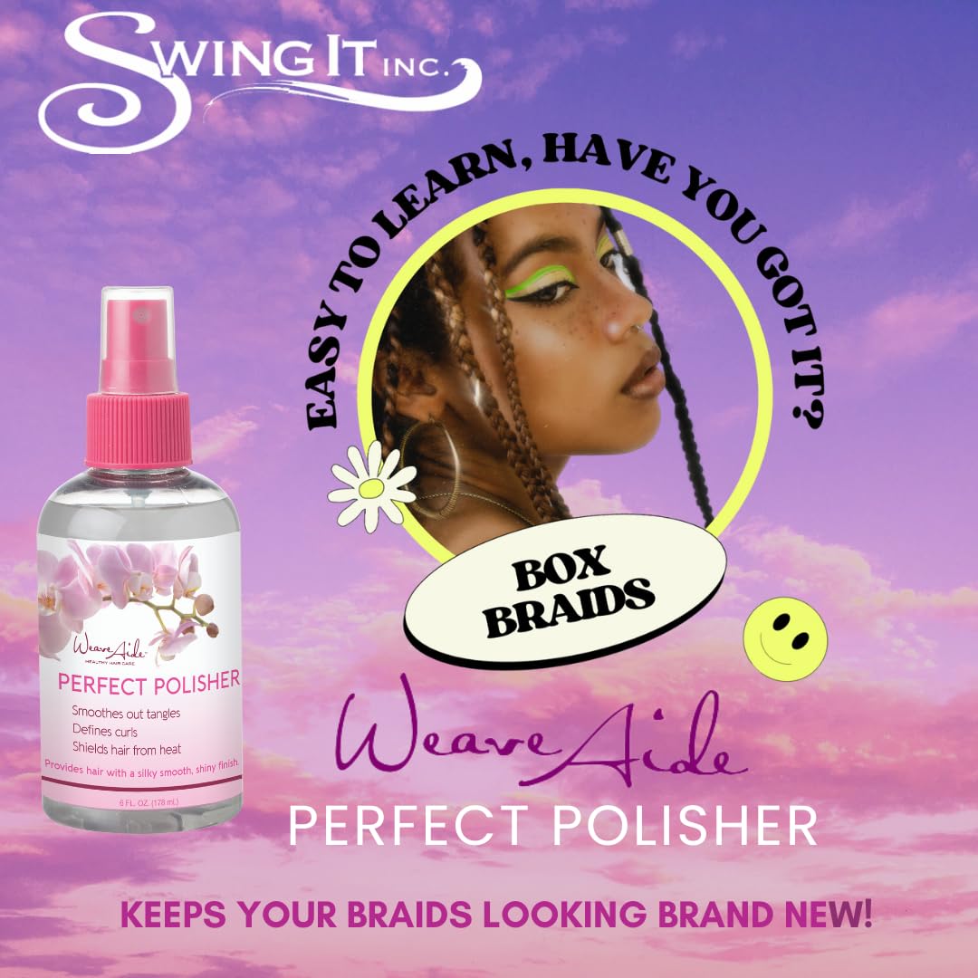 Weave Aide Perfect Polisher 6 oz. Protects hair from heat. Nourish & shine, for dry hair, dull hair, Provides moisture shine spray. Beauty & Personal Care Swing It Inc