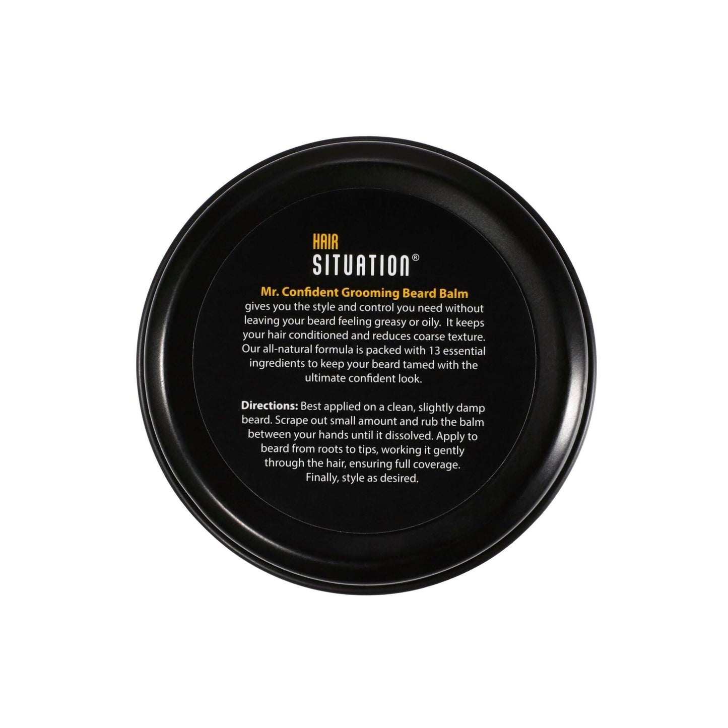 Mr. Confident Beard Balm Made with Only Natural and Organic Ingredients. A Leave-in-Conditioner, Shapes, Moisturizes, Styling Hold, Softens Coarse Beauty and Personal Care Hair Situation