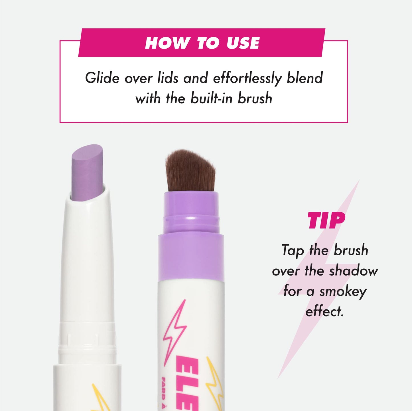 Lime Crime Electric Slide Eyeshadow & Brush Stick, Whatever - Lightweight 2-in-1 Eyeshadow Smudge Stick with Angled Brush for Long Lasting & Natural Beauty & Personal Care Lime Crime