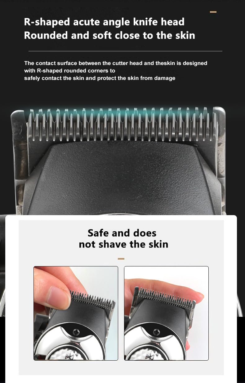 GLESVOWIO Cordless Hair Clippers for Men Barber Set with LED Digital Display 4 Limit Combs Rechargeable Haircutting Machine Fast Charging Beauty and Personal Care GLESVOWIO