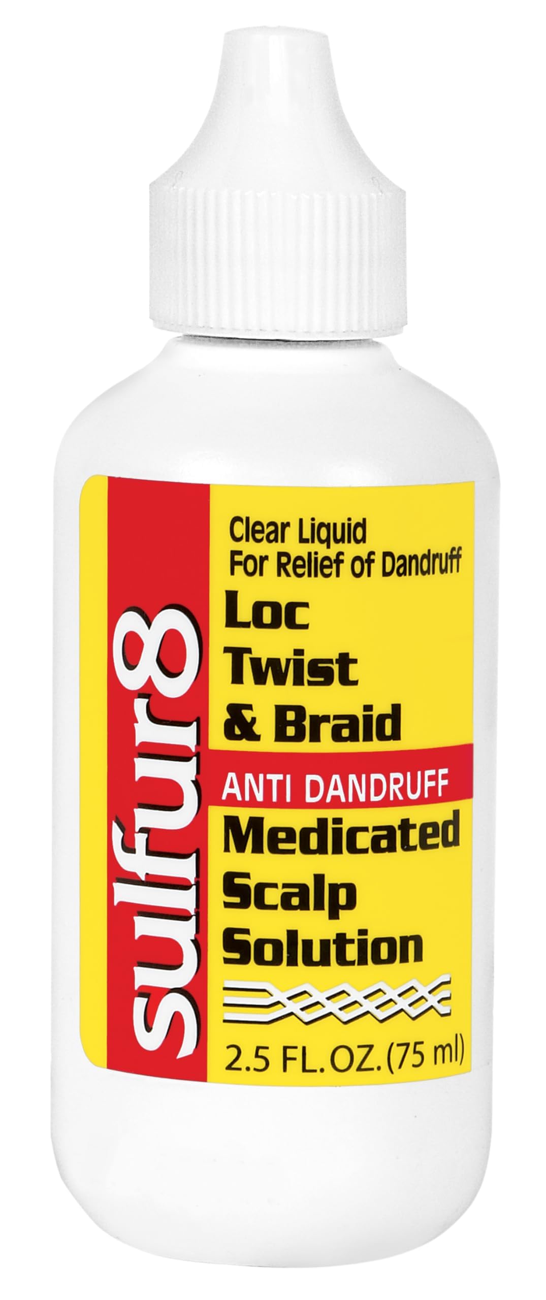 Sulfur8 Twist & Braid Anti-Dandruff Medicated Scalp Solution, 2.5 oz (Pack of 3)