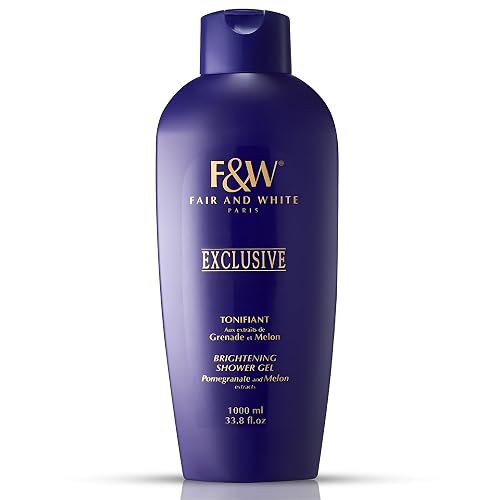 FAIR & WHITE Exclusive, Skin Brightening Body Wash - 33.8 fl.oz / 1000ml - Daily Shower Gel, Uneven Skin Tone, with Pomegranate and Melon Extracts Beauty & Personal Care FAIR & WHITE
