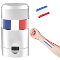 1 Set Blue White Red Stick Face Paint, Patriotic 4th of July Face Paint, Flag Face Paint, Stripe Fan Brush Stick for Cosplay, Party, Sports Makeup Beauty & Personal Care RANYUNSYZ