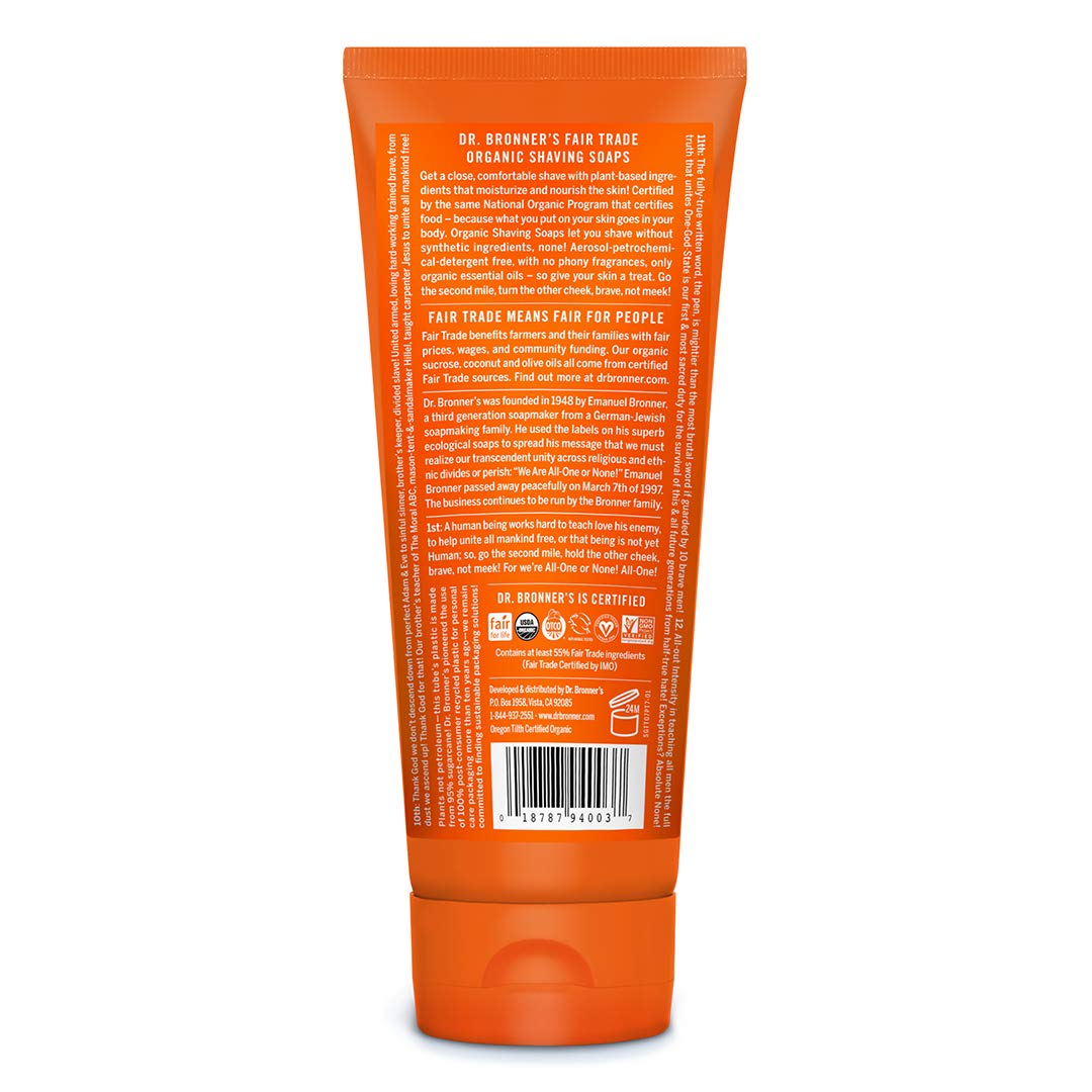 Dr. Bronner's - Organic Shaving Soap (Tea Tree, 7 Ounce) - Certified Organic, Sugar and Shikakai Powder, Soothes and Moisturizes for Close… Beauty & Personal Care Dr. Bronner's