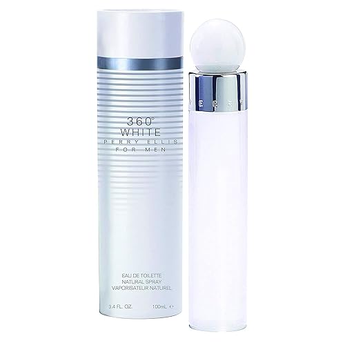 Perry Ellis 360° White Eau De Toilette Spray for Men - Mens Cologne, Long Lasting Perfume, EDT, Fragrance with Notes of Cedar Wood, Cardamom & Vanilla Beauty & Personal Care Perry Ellis