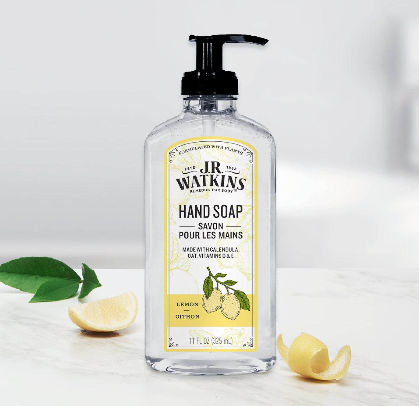 J.R. Watkins Gel Hand Soap, Scented Liquid Hand Wash for Bathroom or Kitchen, USA Made and Cruelty Free, 11 fl oz, Lemon, 6 Pack Beauty & Personal Care J.R. Watkins