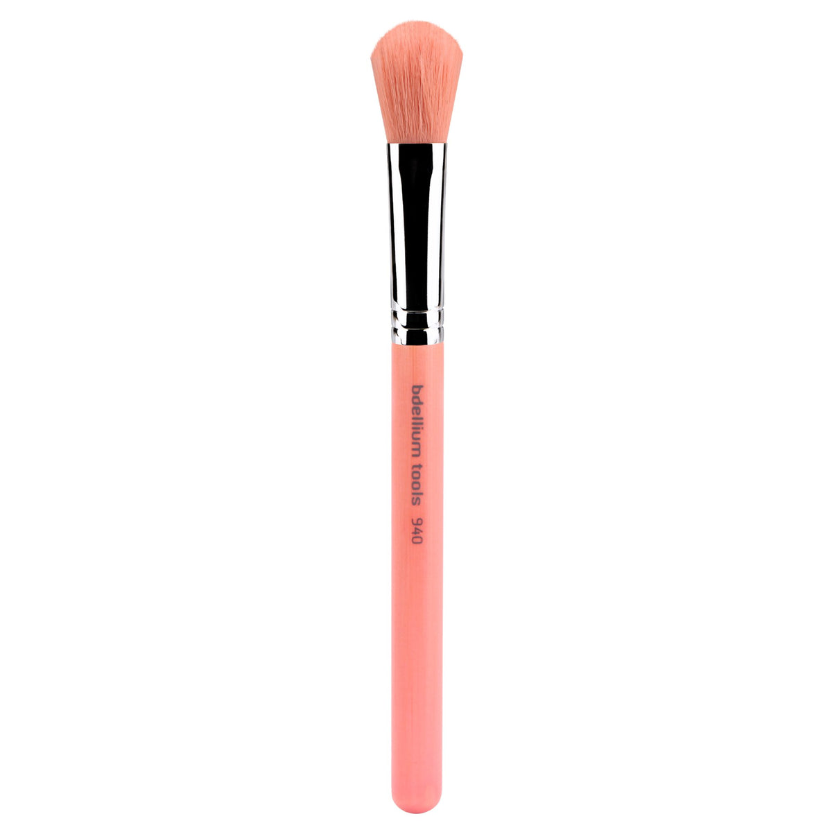 Bdellium Tools Professional Makeup Brush - Pink Bambu Series 940 Face Blending - With Soft Synthetic Fibers, For Sculpting and Precision Blending