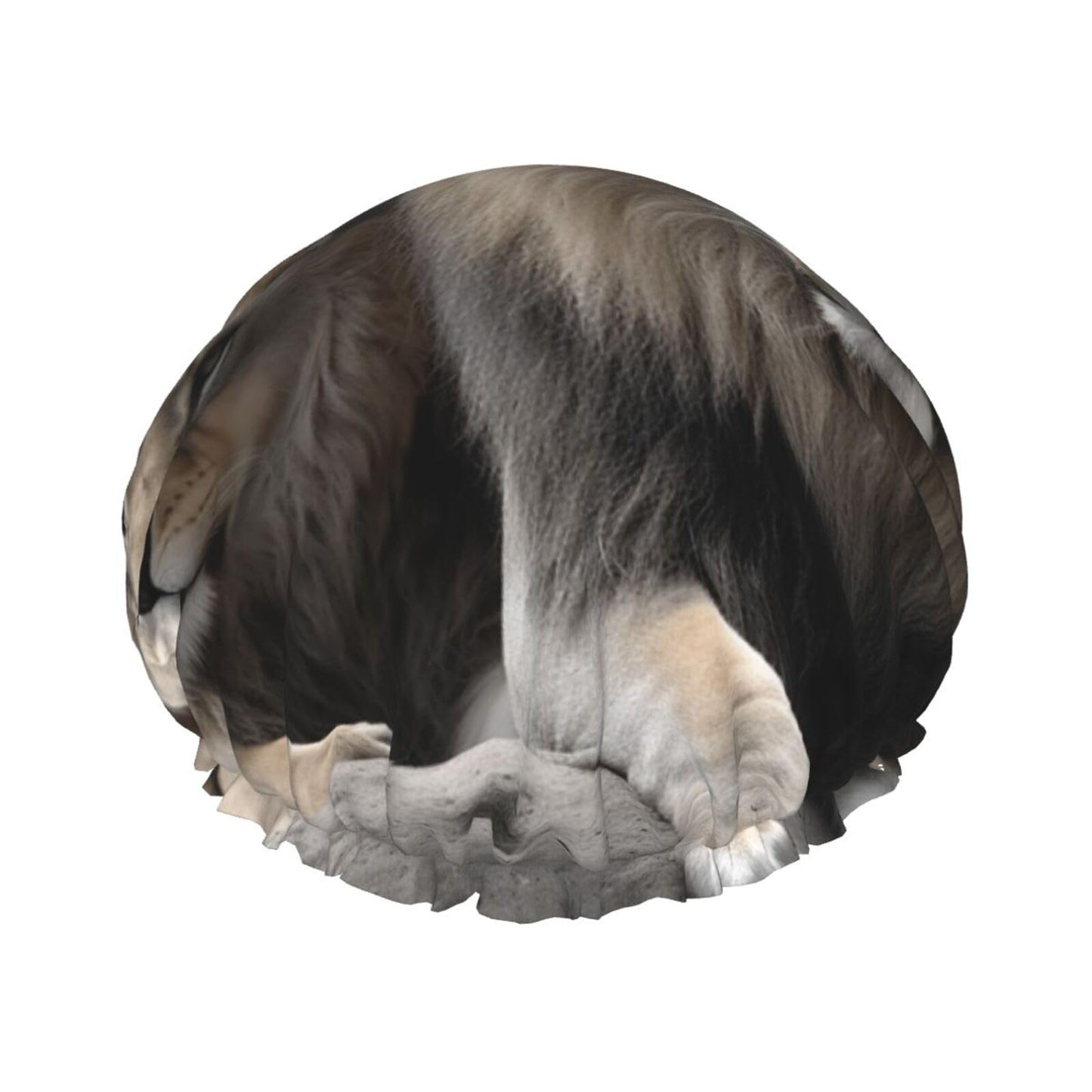 Male and Female Lions Shower Cap for Women Men Large Reusable Shower Bonnet Double-Layer Waterproof Bath Caps Elastic Band Hair Hat for All Beauty and Personal Care BWLHJKE