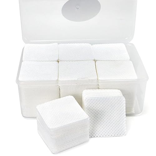 1100PCS Lint Free Nail Wipes with Case Package - Non-Woven Soft Nail Polish Remover Pads - Lint Free Wipes for Gel Nails - DIY Nail Art Supplies Beauty & Personal Care Bcowos