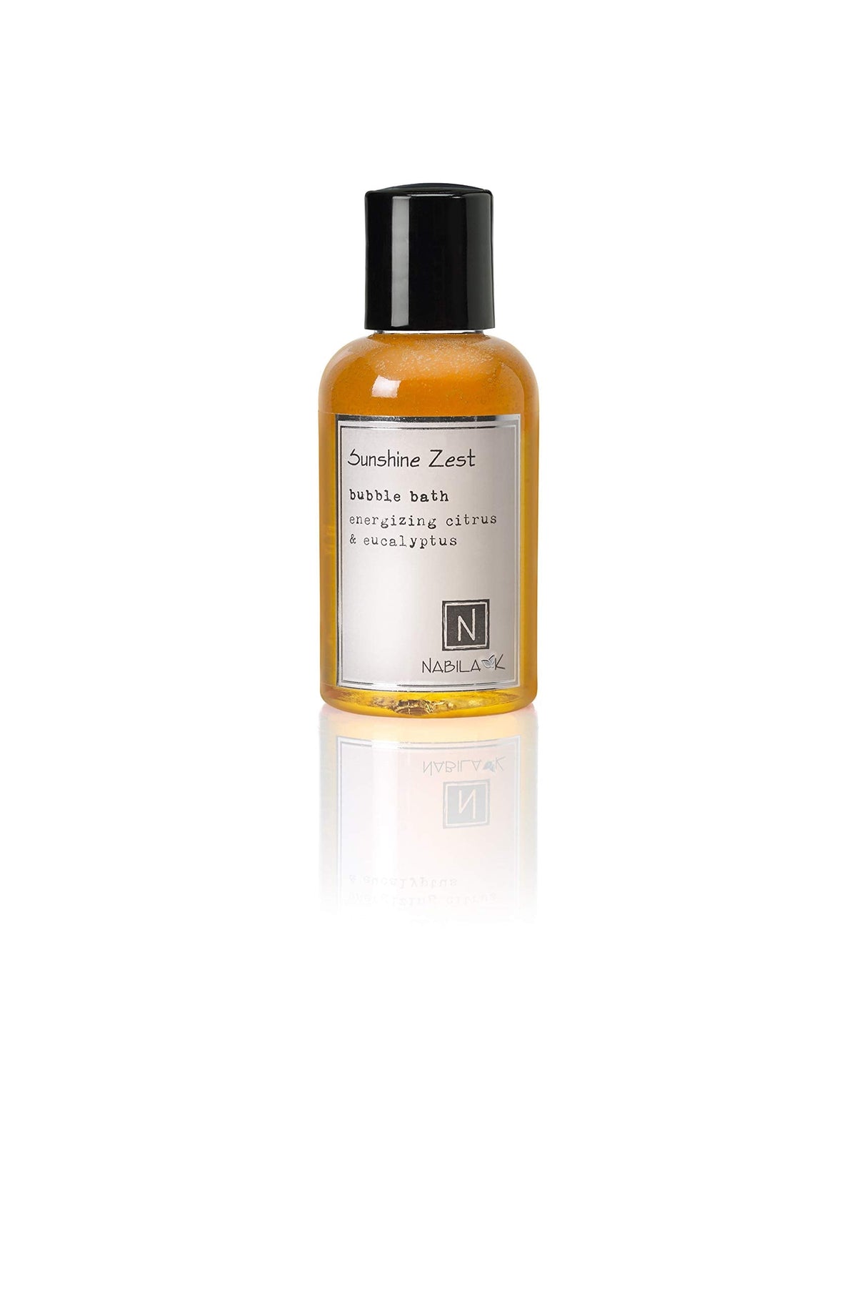 Sunshine Zest Travel Size Bubble Bath with Citrus & Eucalyptus Scent by Nabila K - Essential Oils, Natural Ingredients for Sensitive Skin, Gentle Beauty & Personal Care Nabila K