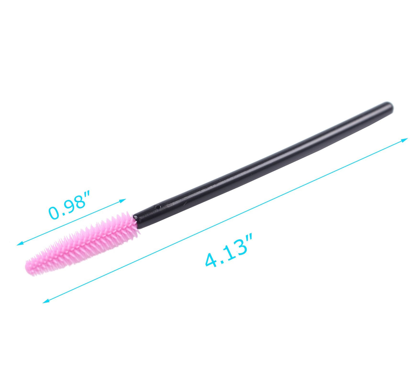 BIHRTC Pack of 100 One-Off Disposable Silicone Eyelash Mascara Brushes Wands Applicator Eyebrow Brush Makeup Tool Kit Set Deep pink Beauty & Personal Care BIHRTC