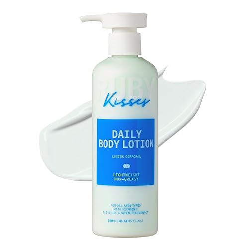 Ruby Kisses Daily Body & Hand Lotion, Lightweight & Non-Greasy, Suitable for Sensitive, All Skin Types, Deeply Nourish & Hydrate Skin All Day, Fast Beauty & Personal Care Ruby Kisses