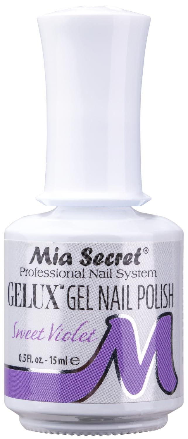 Mia Secret Gelux Nail Polish 0.5 Oz UV Gel-SOAK Off Gel Polish - Collection 2018 Pick Your Color (Sweet Violet)