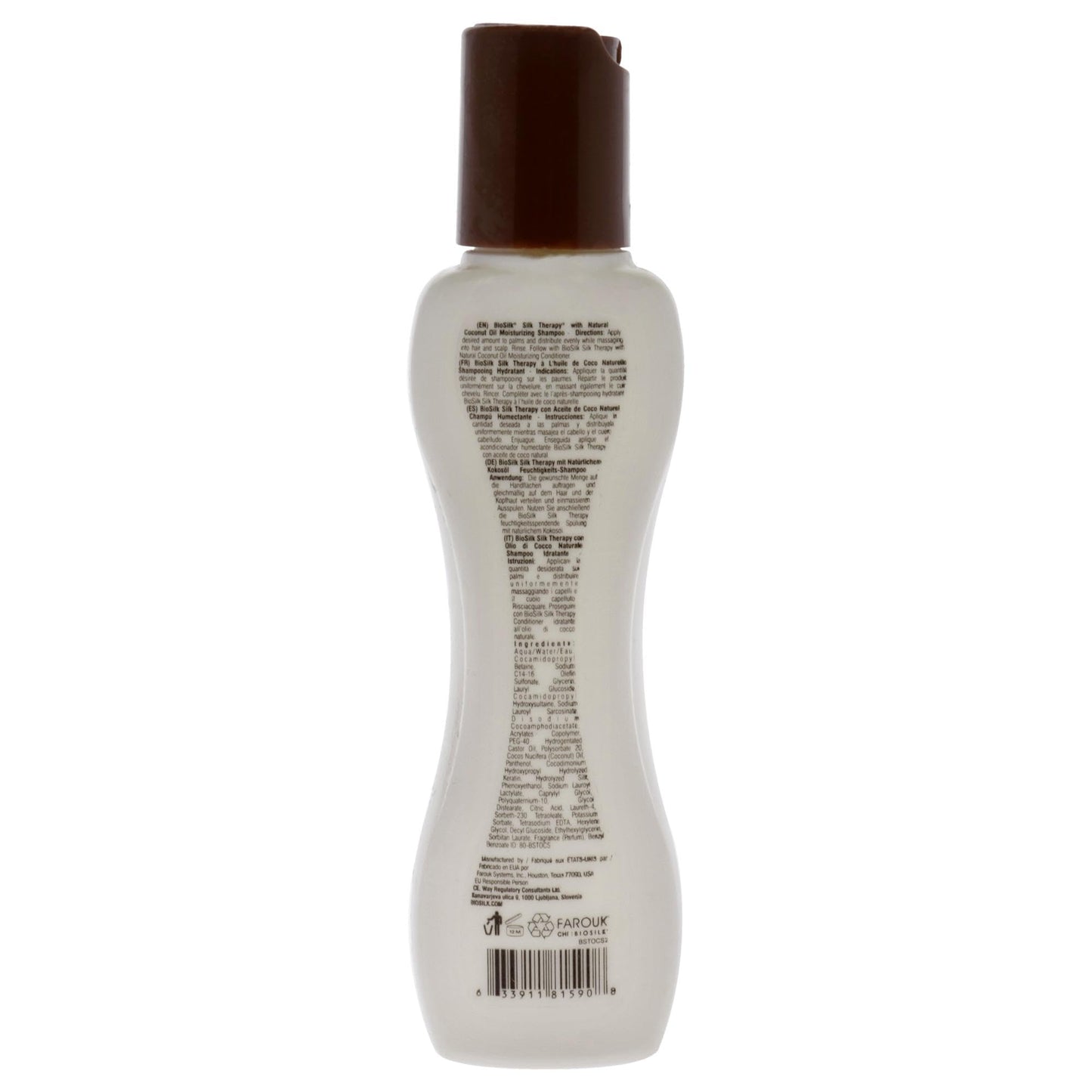 Biosilk Silk Therapy with Organic Coconut Oil Moisturizing Shampoo Unisex Shampoo 2.26 oz Beauty and Personal Care BioSilk