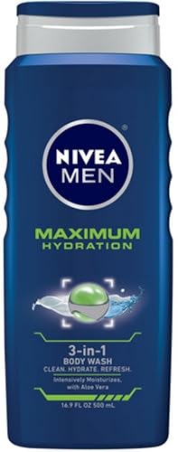 Nivea 3n1 Bdy Wsh Hydra M Size 16.9z Nivea Men'S Maximum Hydration 3n1 Body Wash 16.9z Beauty & Personal Care NIVEA