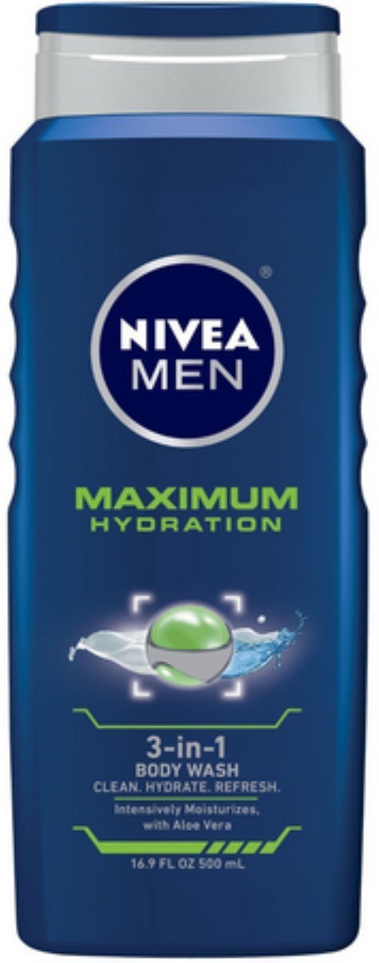 Nivea 3n1 Bdy Wsh Hydra M Size 16.9z Nivea Men'S Maximum Hydration 3n1 Body Wash 16.9z Beauty & Personal Care NIVEA