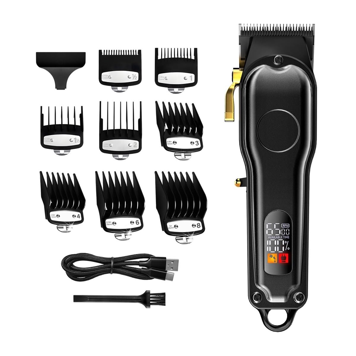 EWKYLSEM Hair Cutting Machine Professional Clippers Barber Cordless Portable Clipper Digital Display Trimmer for Man Beauty and Personal Care EWKYLSEM