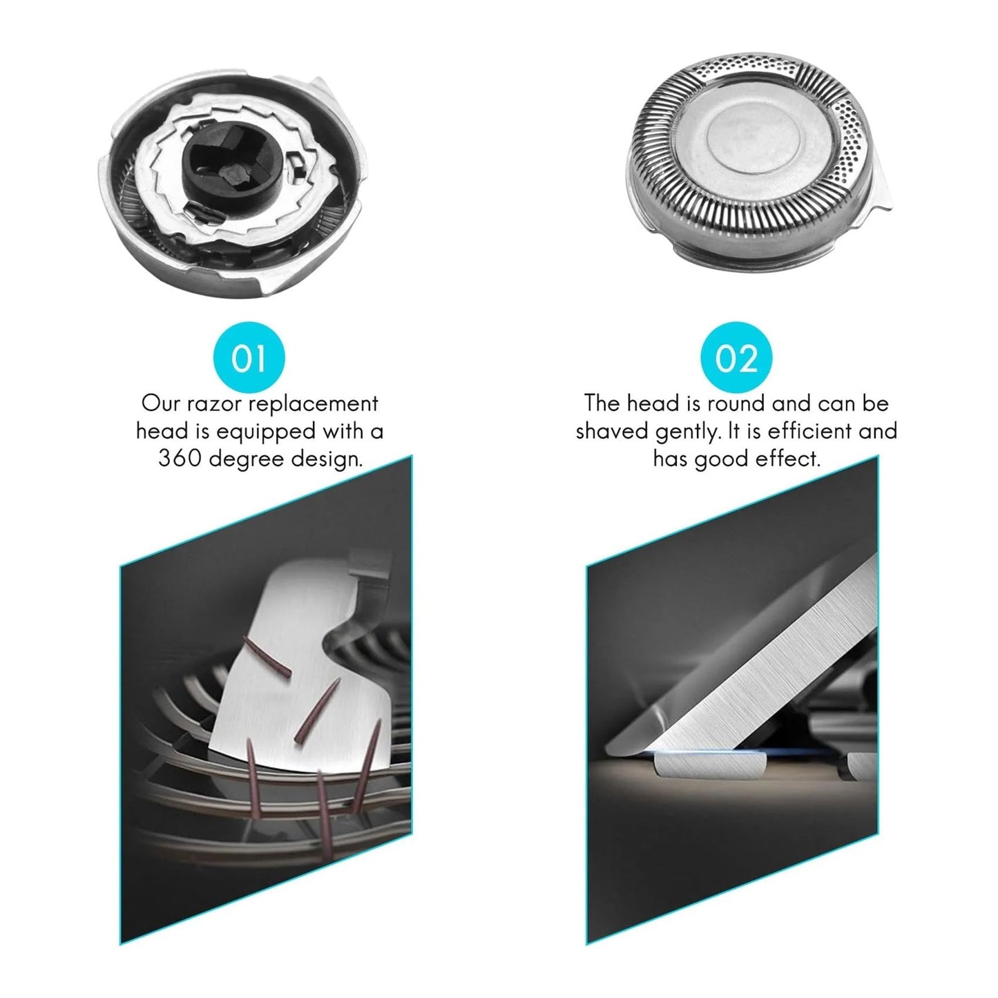 4Pcs Replacement Electric Shaver Heads ?Compatible For Philips ?SH50 Series 5000 S5085 S5050 S5000 S5010 S5380 Razor Cutter Blade Beauty and Personal Care JKRRKEYI