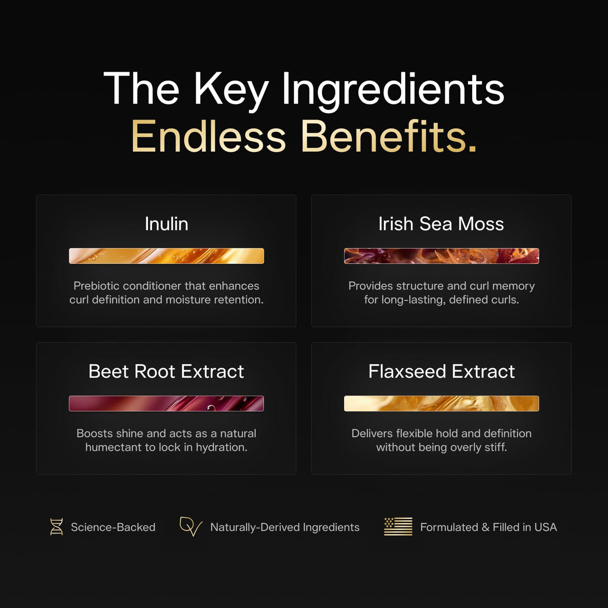 BASED Curl Gel - Maximum Hold & Definition Without Flakes - Scrunches Out Soft with Irish Sea Moss & Flaxseed - Science-Backed Formula, Paraben Free