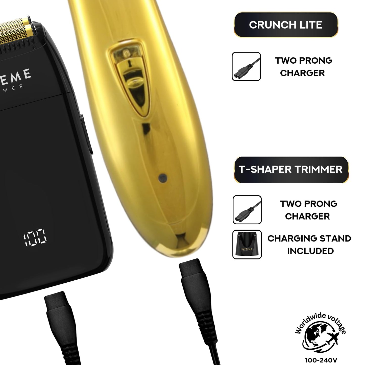 Supreme Trimmer 2-in-1 Crunch Lite Foil Shaver & T-Shaper Trimmer Set - ST5200 Beard Trimmer STF600 Electric Razor - Travel or at Home Hair Cutting Beauty and Personal Care Supreme Trimmer