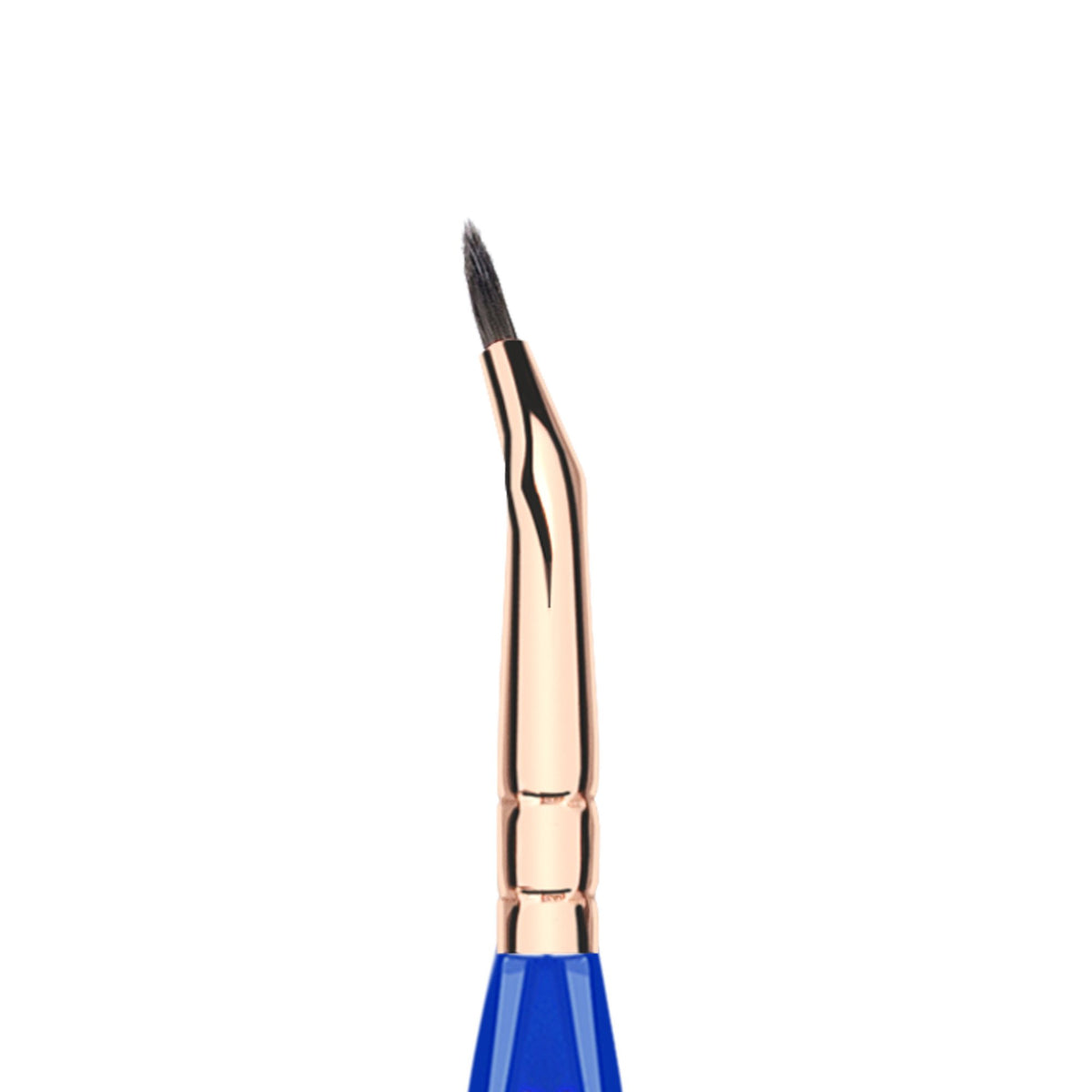Bdellium Tools Professional Makeup Brush - Golden Triangle 708 Bent Eyeliner - With All Vegan and Soft Synthetic Fibers, For Smooth Application (Blue