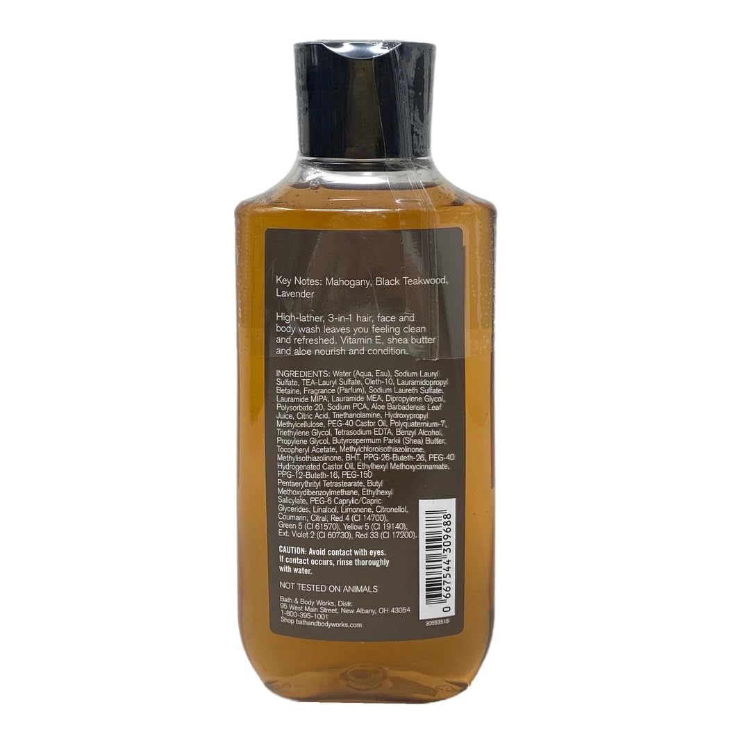 Bath and Body Works Teakwood Men's Collection Ultra Shea Body Cream and 2 in 1 Hair and Body Wash (2 Pack Bundle) Beauty & Personal Care Bath & Body Works