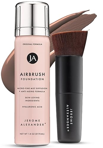 Jerome Alexander MagicMinerals AirBrush Foundation - 2 Piece Set with Airbrush Foundation and Kabuki Brush - Spray Makeup with Anti-aging Ingredients Beauty & Personal Care Jerome Alexander