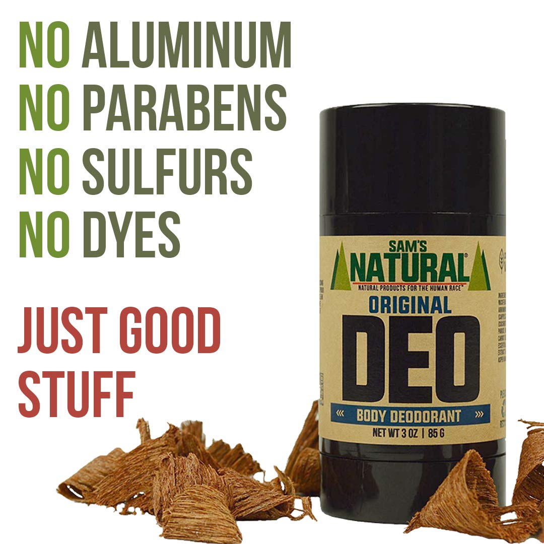 Sam’s Natural Deodorant - Original - Holiday Gifts - Stocking Stuffers - Gifts for Men - Aluminum Free DEO - No phthalates, parabens, sulfates, or Beauty and Personal Care Sam's Natural