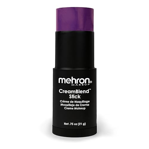 Mehron Makeup CreamBlend Stick | Face Paint, Body Paint, & Foundation Cream Makeup | Perfect for Halloween .75 oz (PURPLE) Beauty & Personal Care Mehron