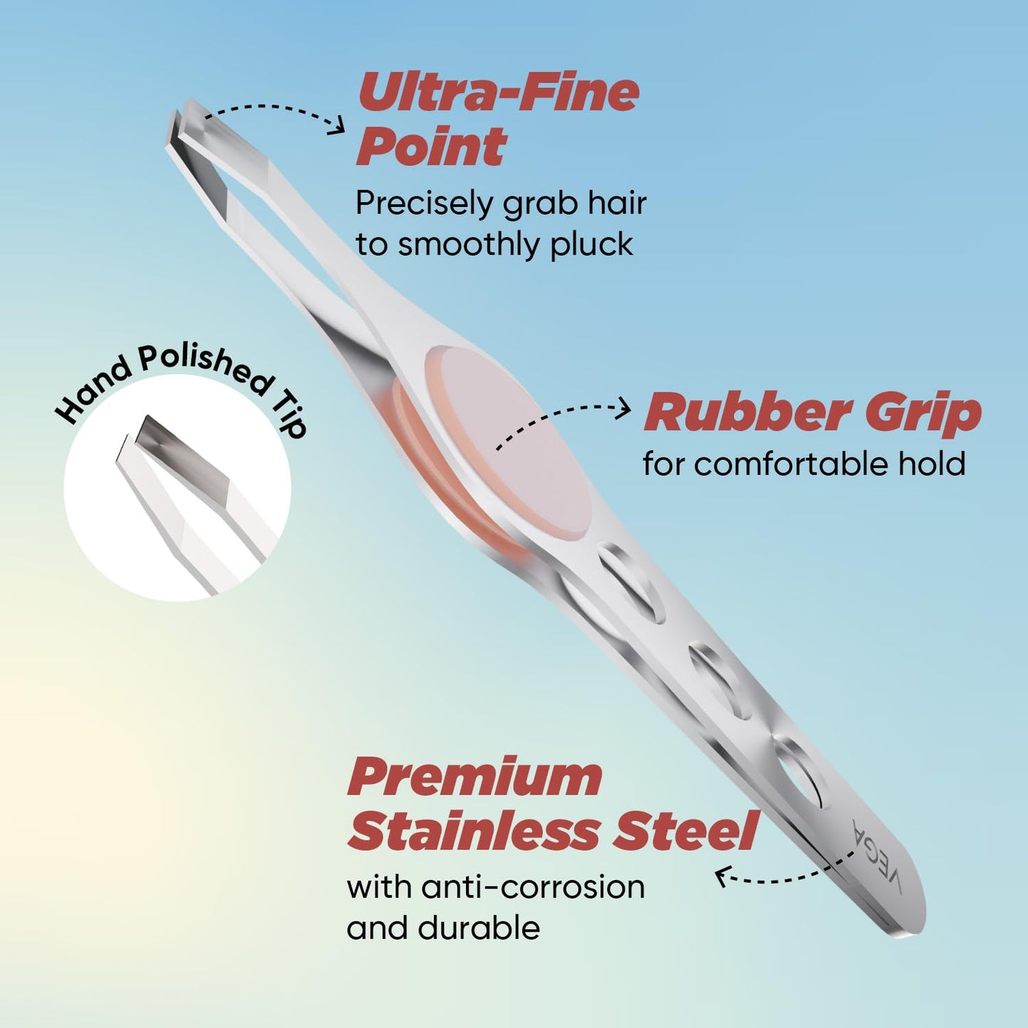 Vega Tweezer 1 Pcs Beauty and Personal Care VEGA