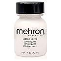 Mehron Makeup Liquid Latex | SFX Makeup | Halloween | Latex Glue for Skin | Prosthetic Glue 1 fl oz (30 ml) (Clear Flesh) Beauty & Personal Care Mehron