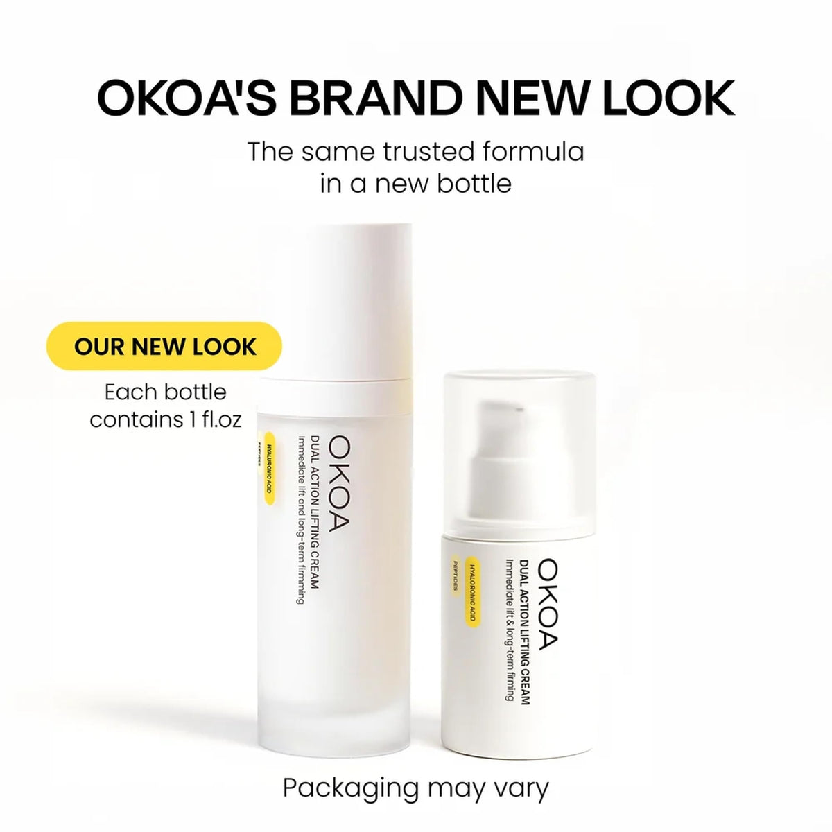 OKOA Dual Action Lifting Cream, Post-Moisturizer Firming Formula