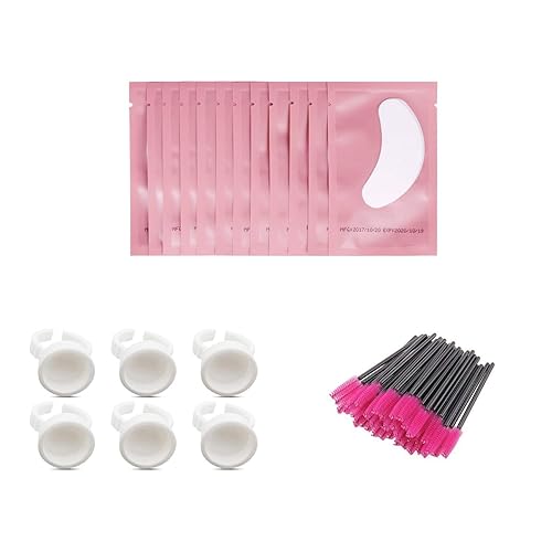 3x100 Packs- Lint Free Lash Extension Eye Gel Patches & Glue Rings Holder Eyelash Extension Rings & Eyelash Mascara Brushes Wands Beauty & Personal Care Voncasen