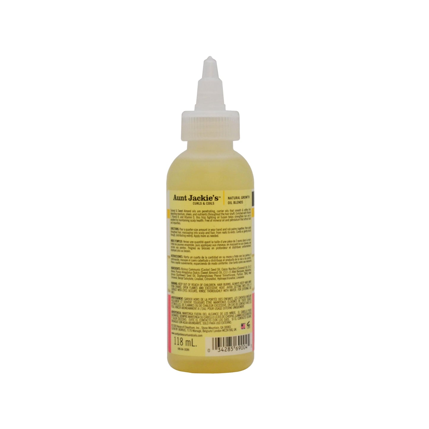 Aunt Jackie's Natural Growth Oil Blends Frizz Rebel - Coconut and Sweet Almond, Smooths and Shines Dry, Rebellious Tresses, Anti-Poof Formula, 4 oz Beauty & Personal Care Aunt Jackie's