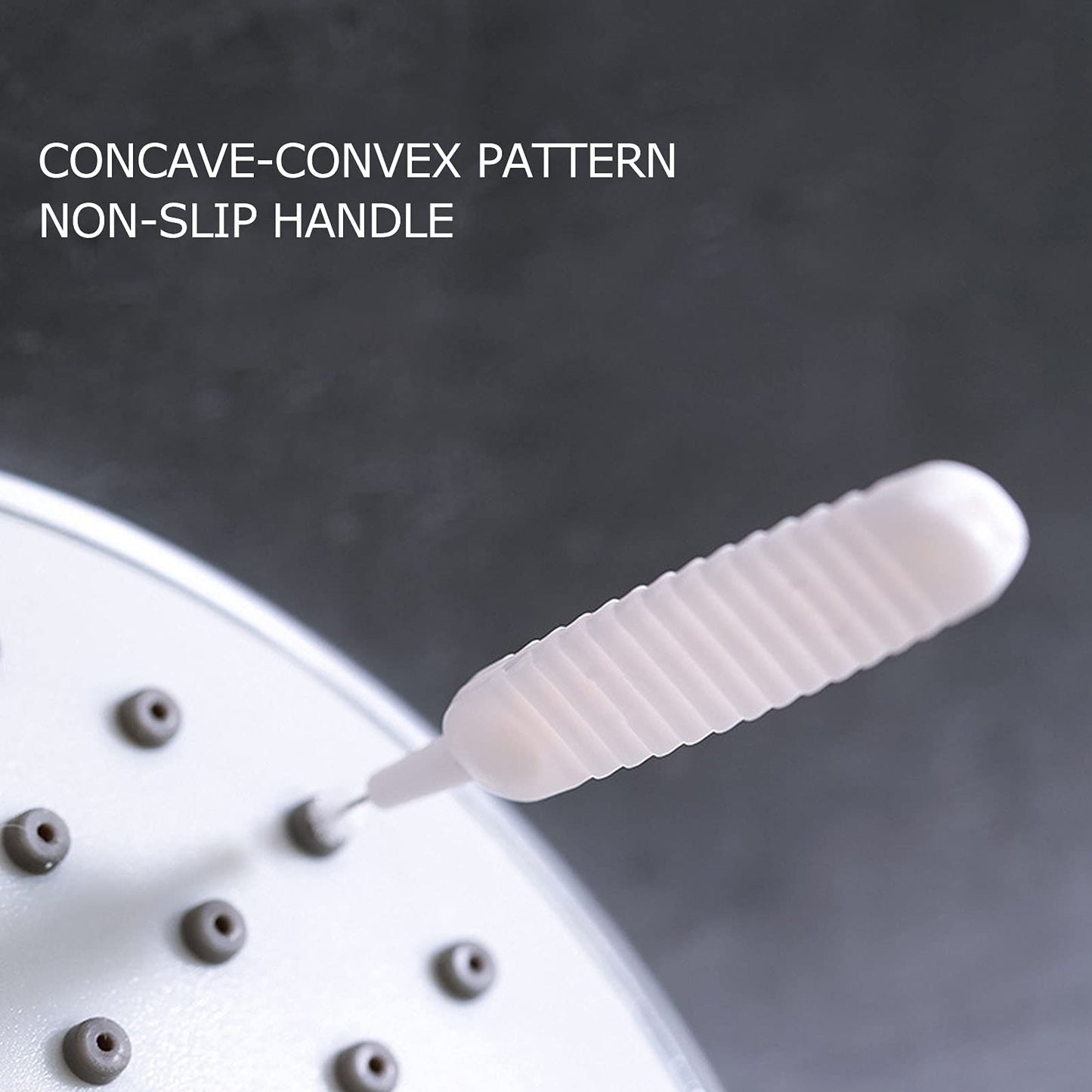 10Pcs Shower Hole Scrub Brush, Polypropylene, Nylon and Stainless Steel, White, Multifunctional, Suit for Shower Head, Phone Hole and Keyboard Beauty and Personal Care Yosoo