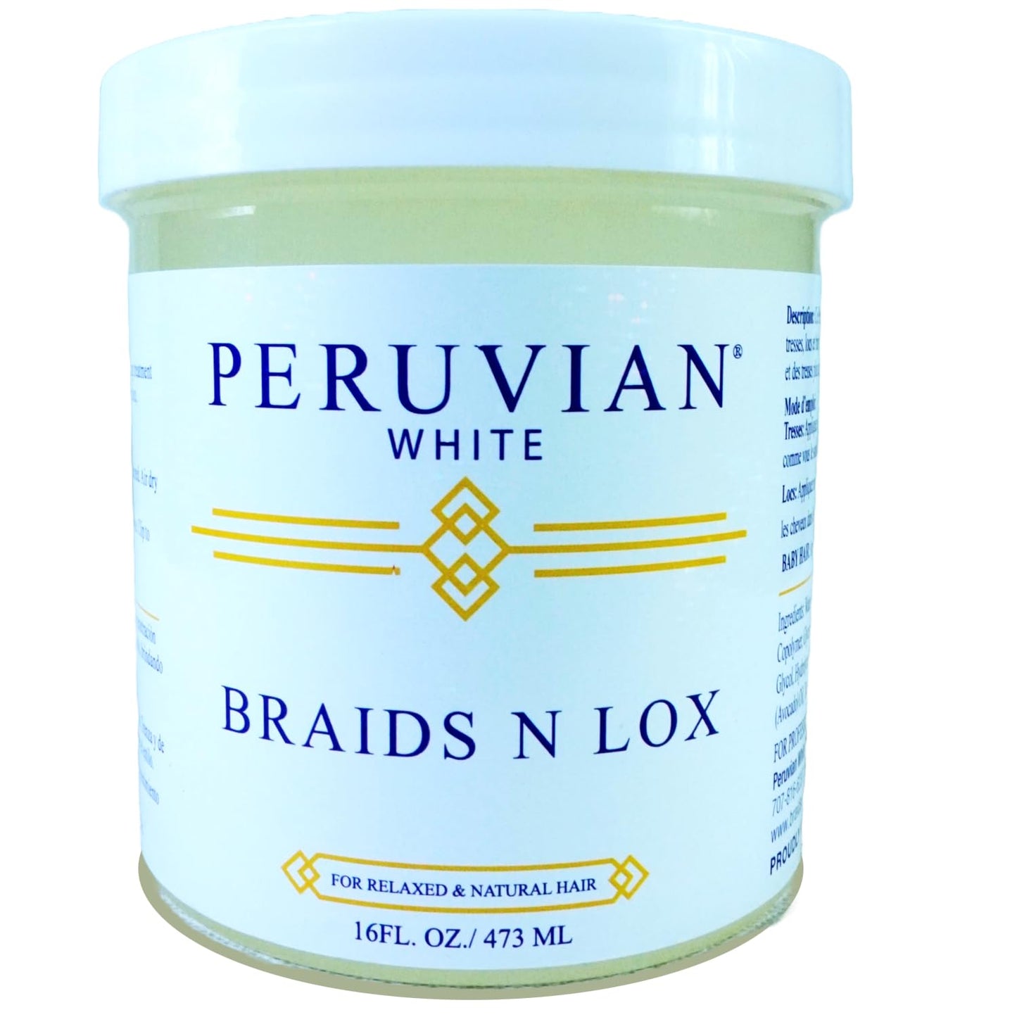 Peruvian white Braids N Lox Gel - Smooths Edges,Locks in Style Beauty & Personal Care Peruvian white