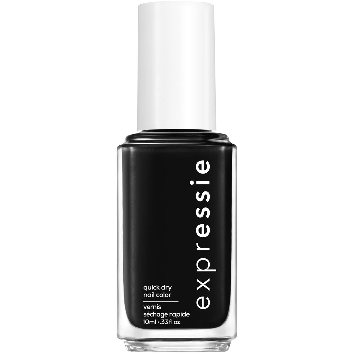 essie expressie Quick-Dry Vegan Nail Polish, Black 380 Now Or Never, 0.33 fl oz Beauty & Personal Care essie
