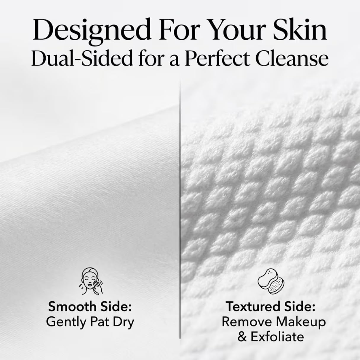 ForPro Disposable Face Towels for Sensitive Skin, XL Dry Wipes Makeup Remover, Ultra Soft Lint-Free Viscose Face Cloths, Chemical-Free Biodegradable Beauty and Personal Care ForPro Professional Collection