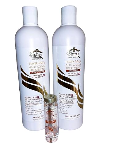 Eternal Hair Pro Anti Aging Treatment Shampoo and Conditioner Stem Cells Serum Beauty & Personal Care Vineen