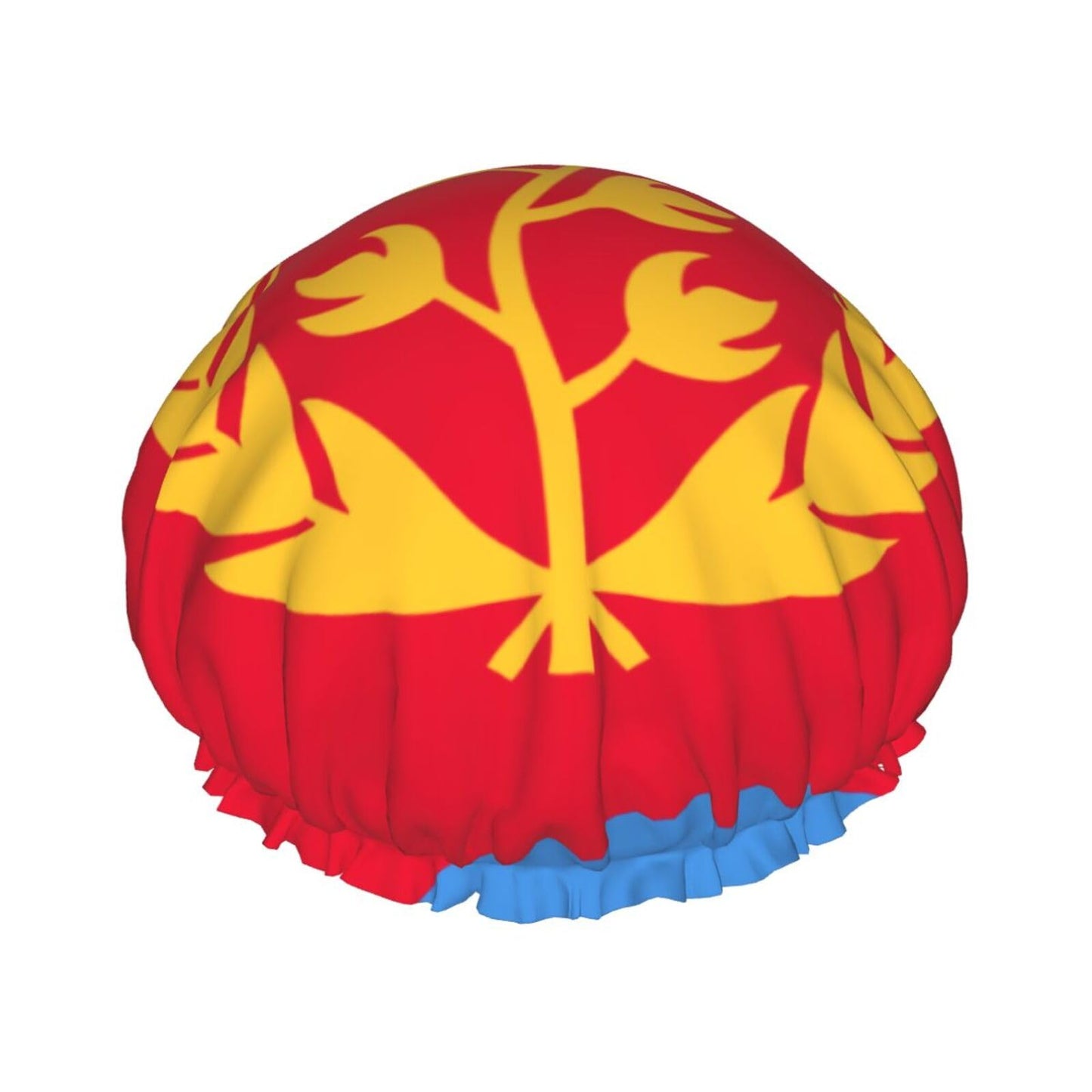 Eritrea Flag Prints Shower Cap Double Layer Lined Waterproof Bathing Shower Hat Beauty and Personal Care Hayyett
