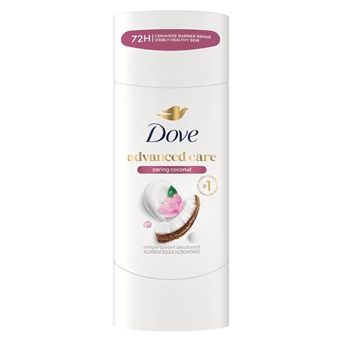 Dove Advanced Care Antiperspirant Deodorant Stick Caring Coconut for Helping Repair Skin Barrier After Shaving, with 72-Hour Sweat & Odor Protection Beauty and Personal Care Dove